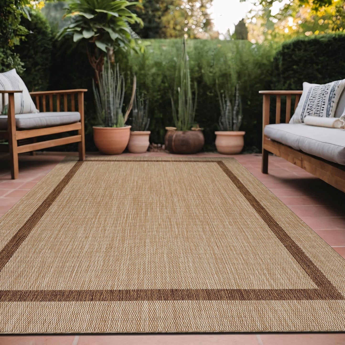 Stripe Outdoor Rug 8x10 Washable Outside Carpet for Indoor Patio Porch Waterproof Easy Cleaning Non Shedding Area Rugs Gray 8 x 10