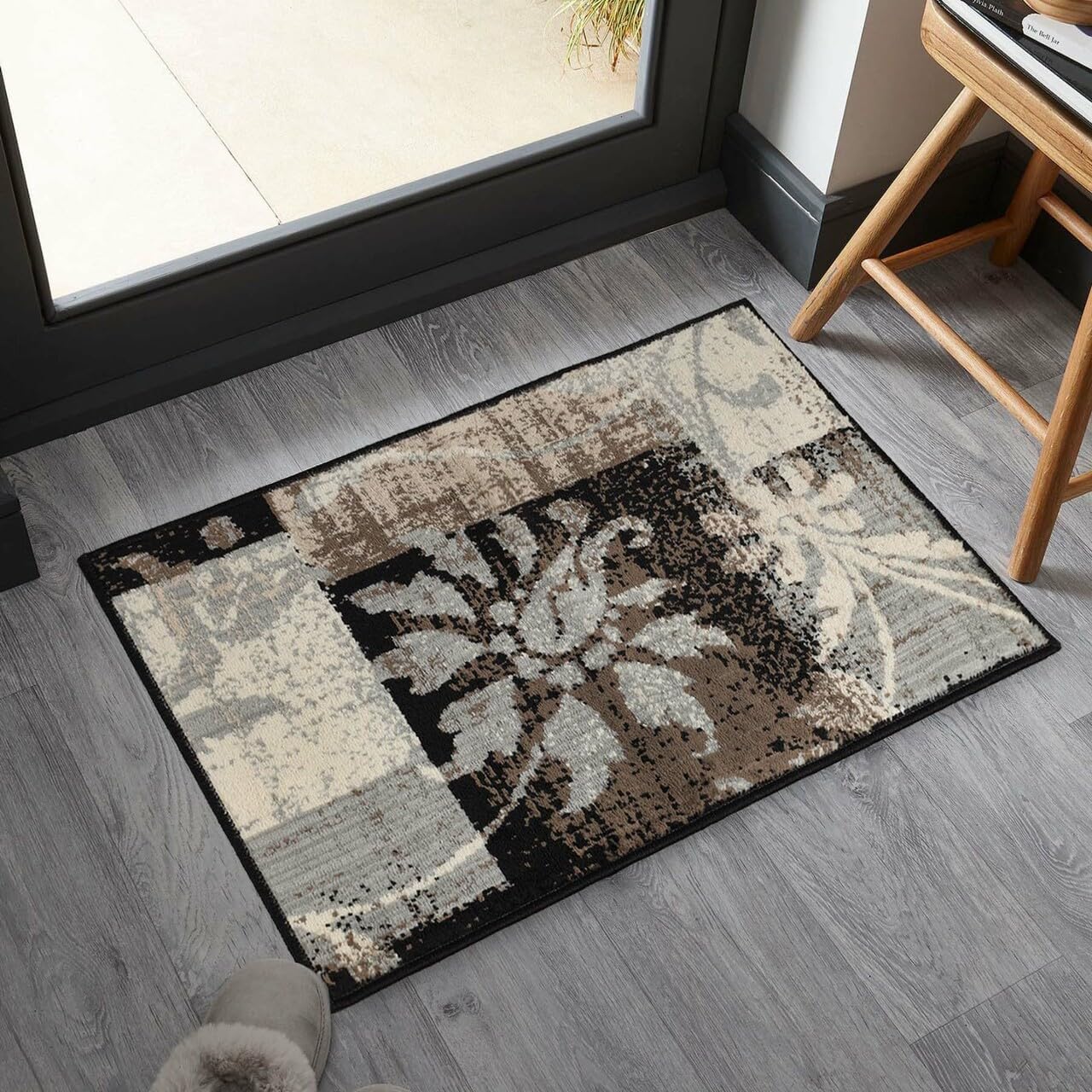 Superior Pastiche 3 Piece Indoor Area Rug Set, Jute Backing, Modern Floral Patchwork Decor, Hallway, Office, Kitchen, Bedroom, Living Room Floors, Plush Rugs, 2' x 3', 4' x 6', 6' x 9', Beige