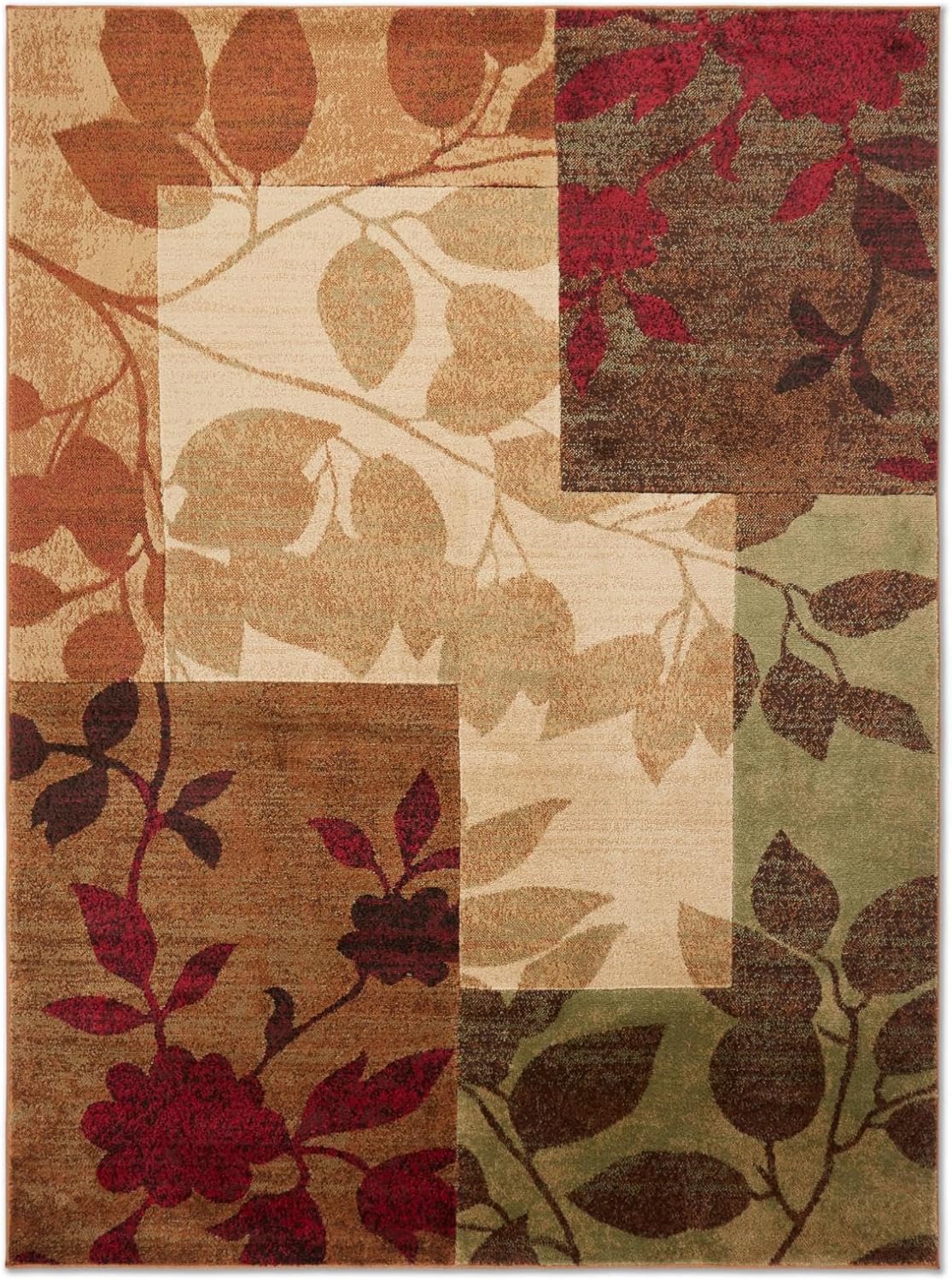 Home Dynamix Amelia Modern Area Rug | 3 Piece Set | Beige/Green/Red