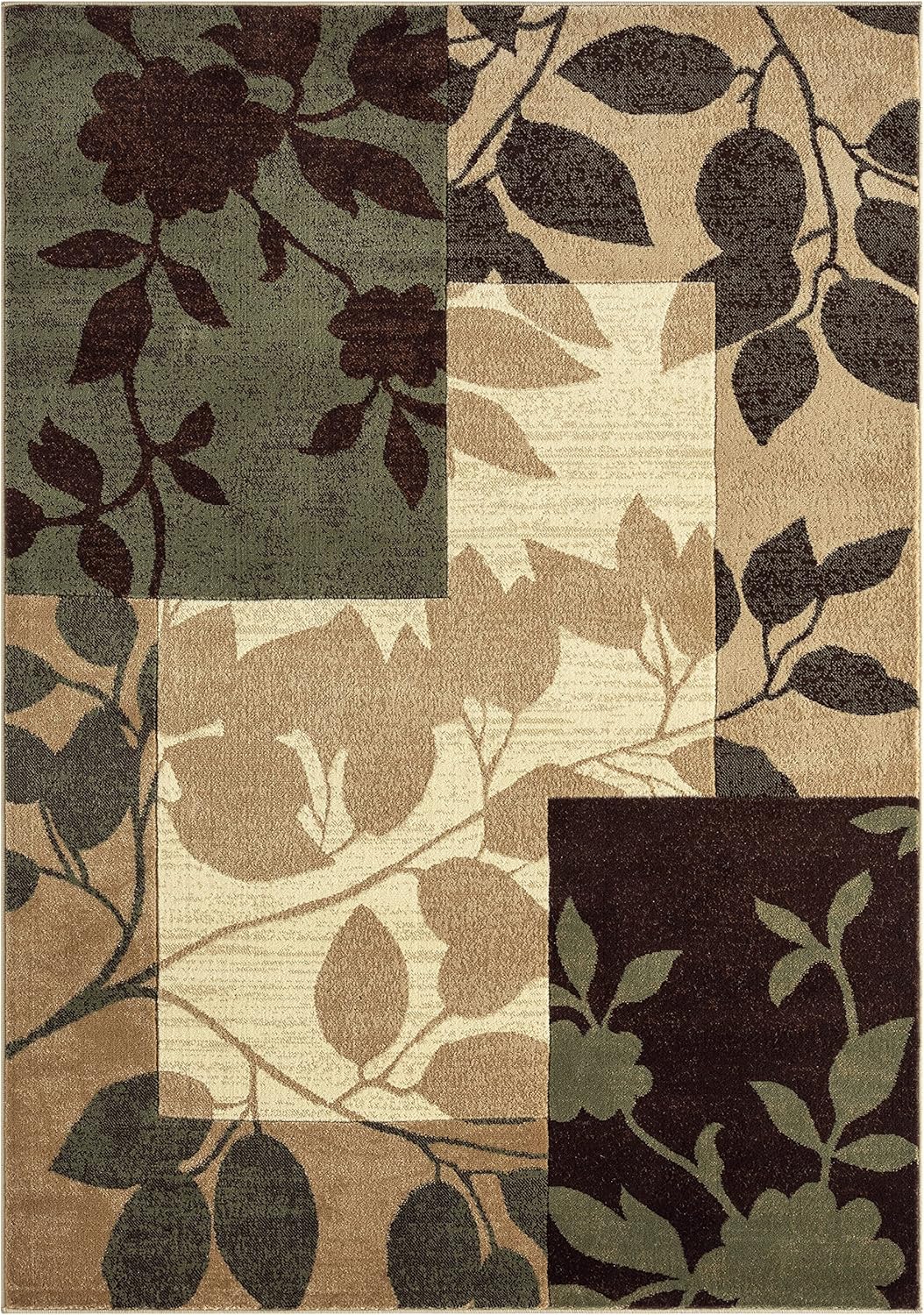 Home Dynamix Amelia Modern Area Rug | 3 Piece Set | Beige/Green/Red