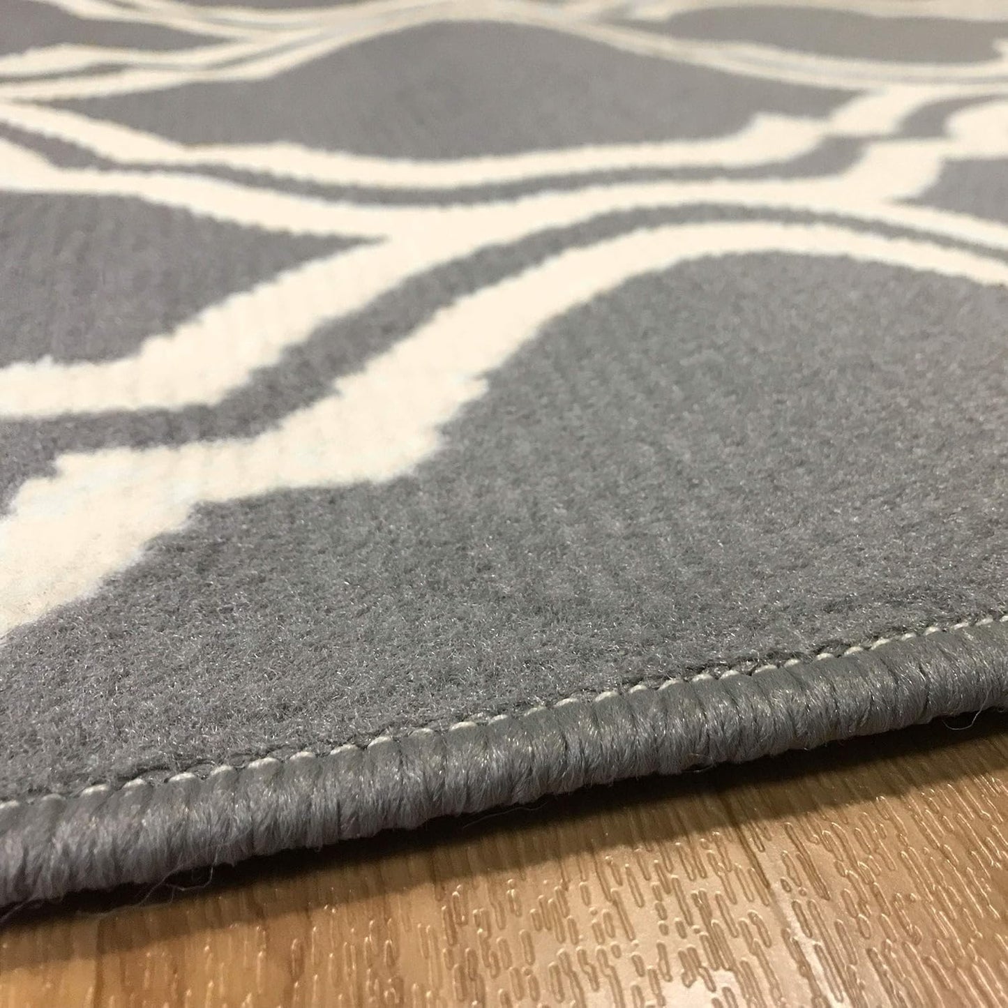 Superior Elegant Double Trellis 3 Piece Indoor Area Rug Set, Jute Backing, Modern Decor for Hallway, Entry, Office, Kitchen, Bedroom, Living Room Floors, Plush Rugs, 3' x 5', 5' x 8', 8' x 10', Grey