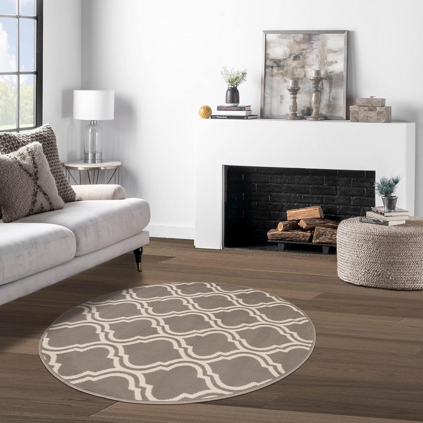 Superior Elegant Double Trellis 3 Piece Indoor Area Rug Set, Jute Backing, Modern Decor for Hallway, Entry, Office, Kitchen, Bedroom, Living Room Floors, Plush Rugs, 3' x 5', 5' x 8', 8' x 10', Grey