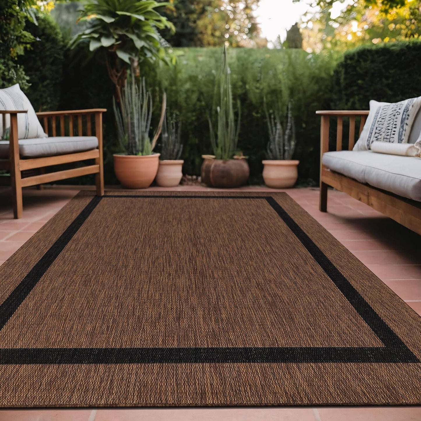 Stripe Outdoor Rug 8x10 Washable Outside Carpet for Indoor Patio Porch Waterproof Easy Cleaning Non Shedding Area Rugs Gray 8 x 10