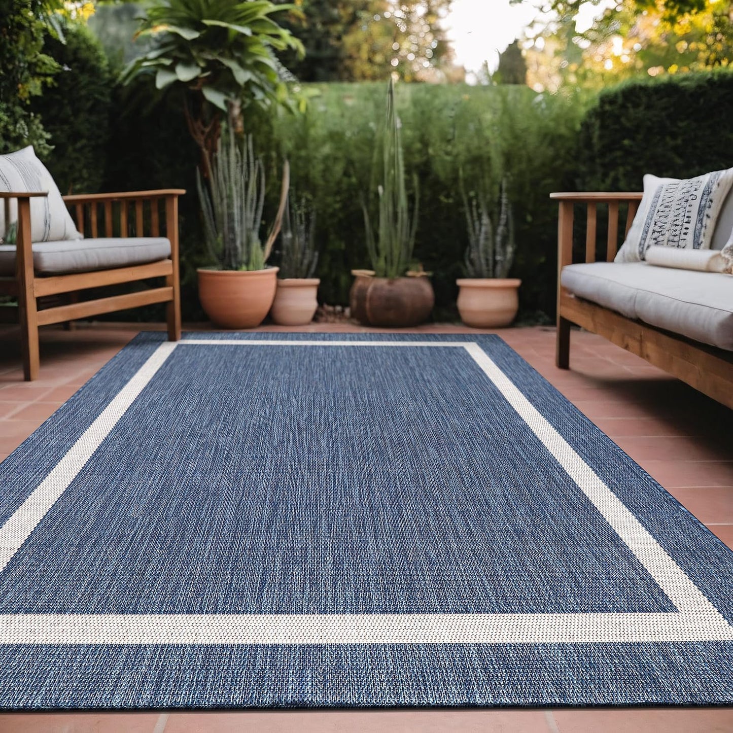 Stripe Outdoor Rug 8x10 Washable Outside Carpet for Indoor Patio Porch Waterproof Easy Cleaning Non Shedding Area Rugs Gray 8 x 10